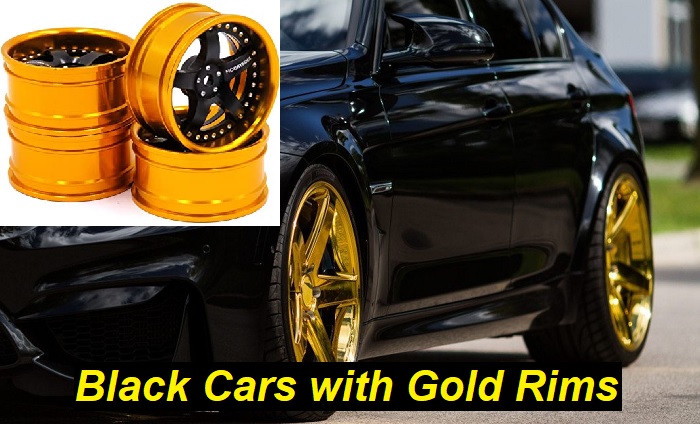 Black Car Gold rims